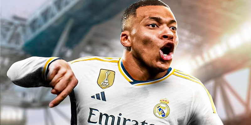 Kylian Mbappe trong màu áo Real Madrid