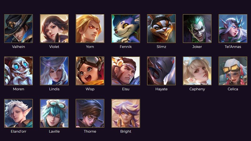 Danh sách các tướng Xạ thủ trong Liên Quân Danh sách các tướng Xạ Thủ trong Liên Quân Mobile