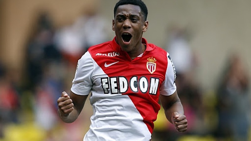Đáng tiếc Martial không giữ được phong độ của mình tại MU Anthony Martial trong màu áo Monaco