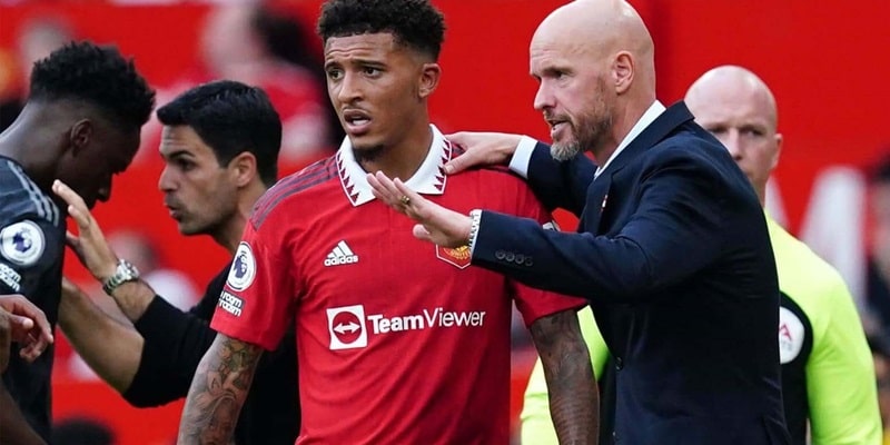 Mâu thuẫn giữa Jadon Sancho và Erik ten Hag