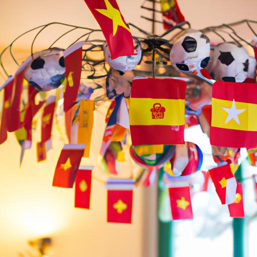 Không gian quán nhậu trang trí bóng đá